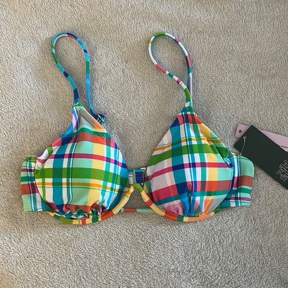 Multi plaid bikini top - Picture 2 of 5